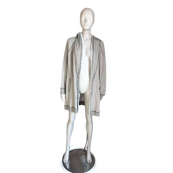 Mystree Tan Long Sleeve Hooded Cardigan - Picture 1 of 5